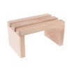 sharprepublic 2pcs Tabouret de Salle de Bain en Bois Banc Nature Bois Compartiment Meuble 20,4x12,4x11cm, Nature