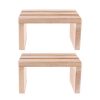 sharprepublic 2pcs Tabouret de Salle de Bain en Bois Banc Nature Bois Compartiment Meuble 20,4x12,4x11cm, Nature