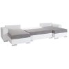 tendencio-Canap-dangle-Convertible-panoramique-5--6-Places-Enno-Gris-et-Blanc-0-0 tendencio Canapé d'angle Convertible panoramique 5 à 6 Places Enno Gris et Blanc