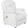 tidyard-Fauteuil-de-Massage-Electrique-Dossier-et-Repose-Pieds-rglables-en-Cuir-Synthtique-Blanc-0 tidyard Fauteuil de Massage Electrique (Dossier et Repose-Pieds réglables) en Cuir Synthétique Blanc