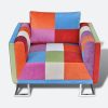 vidaXL-Fauteuil-Cube-avec-Design-de-Patchwork-Tissu-Chambre--Coucher-Salon-0-1 vidaXL Fauteuil Cube avec Design de Patchwork Tissu Chambre à Coucher Salon