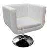 vidaXL Fauteuil Pivotant Chaise de Salon Siège de Salon Tabouret de Bar Meuble Bistrot Dortoir Bureau Maison Intérieur Similicuir
