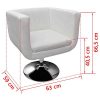 vidaXL Fauteuil Pivotant Chaise de Salon Siège de Salon Tabouret de Bar Meuble Bistrot Dortoir Bureau Maison Intérieur Similicuir