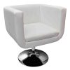 vidaXL-Lot-de-2-Fauteuil-Design-Club-Blanc-Cuir-synthtique-Acier-chromFE-0-1 vidaXL Lot de 2 Fauteuil Design Club Blanc Cuir synthétique Acier chromé#FE