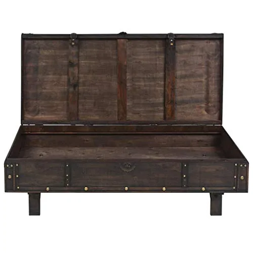 vidaXL-Table-Basse-Bois-Massif-Style-Vintage-Marron-Bancs-dEntre-Salon-0-1 vidaXL Table Basse Bois Massif Style Vintage Marron Bancs d'Entrée Salon