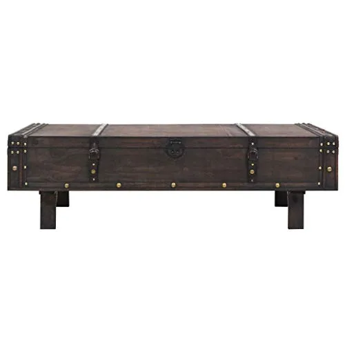 vidaXL-Table-Basse-Bois-Massif-Style-Vintage-Marron-Bancs-dEntre-Salon-0-2 vidaXL Table Basse Bois Massif Style Vintage Marron Bancs d'Entrée Salon