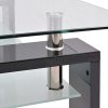 vidaXL-Table-Basse-Haute-Brillance-avec-Etagre-Infrieure-110x60x40cm-Noir-0-3 vidaXL Table Basse Haute Brillance avec Etagère Inférieure 110x60x40cm Noir