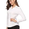 Abollria-Chemisier-Femme-Casual-avec-Boutons-Col-V-Manches-Courtes-Ample-Habiller-Bureau-Affaire-Basique-Chic-Blouse-lgante-Classique-0-3 Abollria Chemisier Femme Casual avec Boutons Col V Manches Courtes Ample Habiller Bureau Affaire Basique Chic Blouse Élégante Classique