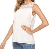 Abollria-Chemisier-Femme-Dentelle-Chic-Tunique-Haut-Femme-Manches-Longues-Tops-Blouse-Pull-Col-Rond-Fleuri-T-Shirt-en-Mousseline-0-2 Abollria Chemisier Femme Dentelle Chic Tunique Haut Femme Manches Longues Tops Blouse Pull Col Rond Fleuri T Shirt en Mousseline