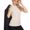 Abollria-Pull-Femme-Hiver-Col-Roul-Tricot-Chaud-sous-Pull-Col-Montant-Hauts-Femmes-Basique--sans-Manche-Chic--la-Mode-0-3 Abollria Pull Femme Hiver Col Roulé Tricot Chaud sous Pull Col Montant Hauts Femmes Basique à sans Manche Chic à la Mode