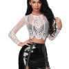 Abollria-Top-Dentelle-Sexy-Transparent-Haut-T-Shirt-Femme-en-Rsille-Perspectif-Manches-Longues-Crop-Top-Mesh-Col-Rond-Chemise-Slim-Fit-Babydolls-Soire-0-0 Abollria Top Dentelle Sexy Transparent Haut T-Shirt Femme en Résille Perspectif Manches Longues Crop Top Mesh Col Rond Chemise Slim Fit Babydolls Soirée