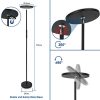 Anten-Lampadaire-led-20W-0-0 Lampadaire noir à éclairage indirect LED de 20W avec télécommande, lampadaire moderne à LED + 3 couleurs lumière dimmables (blanc chaud/blanc froid/blanc neutre), parfait comme éclairage d'ambiance.