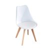 BesterStuhl-Ensemble-de-4-Chaises-de-Cuisine-Rembourres-en-Cuir-avec-Pitement-en-Cuir-Naturel-avec-Pieds-en-Bois-Tulipes-0-3 BesterStuhl Ensemble de 4 Chaises de Cuisine Rembourrées en Cuir avec Piètement en Cuir Naturel avec Pieds en Bois Tulipes