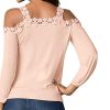 CNFIO-Haut-Sexy-Femme-Top-Dos-Nu-Femme-Sexy-Tshirt-Femme-Manche-Longue-Top-Dentelle-Femme-Blouse-paules-Dnudes-Col-V-0-1 CNFIO Haut Sexy Femme Top Dos Nu Femme Sexy Tshirt Femme Manche Longue Top Dentelle Femme Blouse Épaules Dénudées Col V