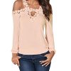 CNFIO-Haut-Sexy-Femme-Top-Dos-Nu-Femme-Sexy-Tshirt-Femme-Manche-Longue-Top-Dentelle-Femme-Blouse-paules-Dnudes-Col-V-0 CNFIO Haut Sexy Femme Top Dos Nu Femme Sexy Tshirt Femme Manche Longue Top Dentelle Femme Blouse Épaules Dénudées Col V