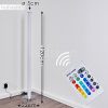 Colonne lumineuse Laugar en plastique blanc à LED RGB - réglage de la couleur par télécommande - lampadaire pour salon - chambre à coucher - chambre d'enfant
