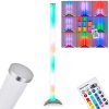 Colonne lumineuse Laugar en plastique blanc à LED RGB - réglage de la couleur par télécommande - lampadaire pour salon - chambre à coucher - chambre d'enfant
