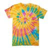 Colortone-Femme-Rainbow-Tie-Dye-Top--Manches-Courtes-T-Shirt-0 Colortone Femme Rainbow Tie Dye Top à Manches Courtes T-Shirt
