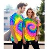 Colortone-Femme-Rainbow-Tie-Dye-Top--Manches-Courtes-T-Shirt-0-2 Colortone Femme Rainbow Tie Dye Top à Manches Courtes T-Shirt