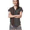 Desigual-Shirt-Short-Sleeve-Azhar-Woman-Brown-Chemise-Femme-0 Desigual Shirt Short Sleeve Azhar Woman Brown Chemise Femme