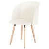 EUGAD 1 pièce Chaise de Salle à Manger rembourrée en Velours ou Tissu,Chaise pour Cuisine,e707