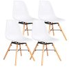 Ellexir-Chaises-de-salle--manger-en-plastique-avec-pieds-en-bois-chaises-modernes-idales-pour-salon-bureau-0 Ellexir Chaises de salle à manger en plastique avec pieds en bois, chaises modernes, idéales pour salon, bureau