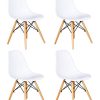 Ensemble-de-4-chaises-avec-Assise-en-rsine-Couleur-Blanche-82-x-46-x-535-cm-0 Ensemble de 4 chaises avec Assise en résine, Couleur Blanche, 82 x 46 x 53.5 cm