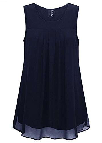 Chemisier Femme En Lin Et Coton - Col V, Manches 3/4, Coupe Ample - Pour été, Plage, Vacances (bleu, Noir, Tailles Variées)