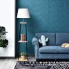 Homcom-Lampadaire-Design-Contemporain-dim-40L-x-40l-x-160H-cm-40-W-Max-3-tagres-intgres-Bois-Massif-Caoutchouc-mtal-Noir-Lin-Beige-0-0 Homcom Lampadaire Design Contemporain dim. 40L x 40l x 160H cm 40 W Max. 3 étagères intégrées Bois Massif Caoutchouc métal Noir Lin Beige