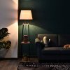 Homcom-Lampadaire-Design-Contemporain-dim-40L-x-40l-x-160H-cm-40-W-Max-3-tagres-intgres-Bois-Massif-Caoutchouc-mtal-Noir-Lin-Beige-0-2 Homcom Lampadaire Design Contemporain dim. 40L x 40l x 160H cm 40 W Max. 3 étagères intégrées Bois Massif Caoutchouc métal Noir Lin Beige