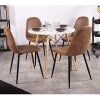 Homy-Casa-Lot-de-4-Chaises-44x44x87cm-Scandinave-Rtro-Vintage-en-Sude-Marron-Pied-Mtal-Noir-0-2 Homy Casa Lot de 4 Chaises 44x44x87cm Scandinave Rétro Vintage en Suède Marron Pied Métal Noir