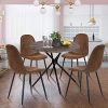 Homy-Casa-Lot-de-4-Chaises-44x44x87cm-Scandinave-Rtro-Vintage-en-Sude-Marron-Pied-Mtal-Noir-0-3 Homy Casa Lot de 4 Chaises 44x44x87cm Scandinave Rétro Vintage en Suède Marron Pied Métal Noir
