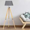 IDMarket-Lampadaire-trpied-Bois-Clair-rglable-Gris-0-0 IDMarket - Lampadaire trépied Bois Clair réglable Gris
