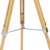 IDMarket-Lampadaire-trpied-Bois-Clair-rglable-Gris-0-1 IDMarket - Lampadaire trépied Bois Clair réglable Gris