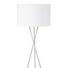 IDMarket-Lampadaire-trpied-mtal-chrom-Abat-Jour-Blanc-0-2 IDMarket - Lampadaire trépied métal chromé Abat-Jour Blanc