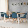 IDMarket-Lot-de-4-chaises-SARA-Bleu-Canard-pour-Salle--Manger-0-1 IDMarket - Lot de 4 chaises SARA Bleu Canard pour Salle à Manger