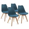 IDMarket-Lot-de-4-chaises-SARA-Bleu-Canard-pour-Salle--Manger-0 IDMarket - Lot de 4 chaises SARA Bleu Canard pour Salle à Manger