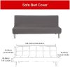 JIAN YA NA Pliable Canapé Housse de Matelas Futon Couleur Unie sans accoudoirs Slipcover Polyester Tissu élastique Housse Tout Compris par