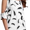 Jusfitsu-Sexy-Femme-Casual-paule-Plume-Manches-Courtes-T-Shirt-Tops-Chemise-0-0 Jusfitsu Sexy Femme Casual Épaule Plume Manches Courtes T-Shirt Tops Chemise
