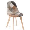 KAYELLES-Lot-de-2-chaises-Patchwork-scandinaves-NADA-Patchwork-Marron-0-0 KAYELLES Lot de 2 chaises Patchwork scandinaves, NADA (Patchwork Marron)