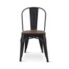 Kosmi-Lot-de-4-chaises-en-mtal-Noir-Mat-avec-Assise-en-Bois-Massif-fonc-pour-Une-dcoration-Style-Industriel-0-2 Kosmi - Lot de 4 chaises en métal Noir Mat avec Assise en Bois Massif foncé, pour Une décoration Style Industriel