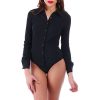 La Modeuse - Body Chemise à Manches Longues