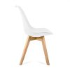 Mc-Haus-Lena-Lot-de-4-Chaises-retro-blanches-rembourres-design-nordic-tulip-0-2 Mc Haus Lena - Lot de 4 Chaises retro blanches rembourrées, design nordic tulip
