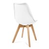 Mc-Haus-Lena-Lot-de-4-Chaises-retro-blanches-rembourres-design-nordic-tulip-0-3 Mc Haus Lena - Lot de 4 Chaises retro blanches rembourrées, design nordic tulip