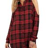 SUNNYME-Chemisier-Femme-Manches-Longues-Automne-Chic--Carreaux-Tops-Blouse-Femme-Sexy-aux-Epaules-Dnudes-Chemisier-T-Shirt-Grande-Taille-Casual-avec-Bouton-0-0 SUNNYME Chemisier Femme Manches Longues Automne Chic à Carreaux Tops Blouse Femme Sexy aux Epaules Dénudées Chemisier T-Shirt Grande Taille Casual avec Bouton