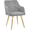 TecTake-402981-Chaise-de-Salle--Manger-Confort-Fauteuil-de-Salon-Rembourr-au-Design-Scandinave-55-cm-x-54-cm-x-825-cm-Gris-0 TecTake 402981 - Chaise de Salle à Manger Confort, Fauteuil de Salon Rembourré au Design Scandinave 55 cm x 54 cm x 82,5 cm Gris