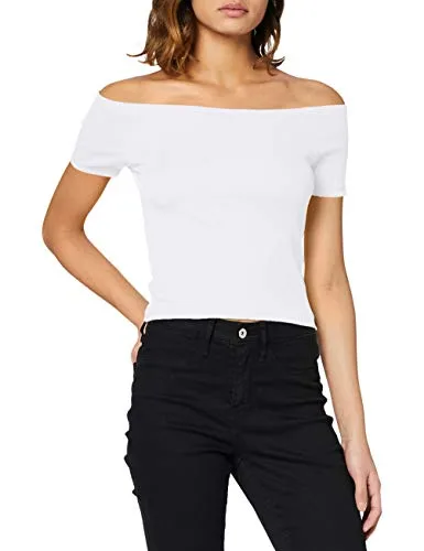 Urban-Classics-Ladies-Off-Shoulder-Rib-Tee-T-Shirt-Femme-0 Urban Classics Ladies Off Shoulder Rib Tee T-Shirt Femme