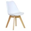 WOLTU 1 X Chaise Salle à Manger Chaise de Cuisine en Similicuir + Plastique + Bois,#1094
