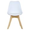 WOLTU 1 X Chaise Salle à Manger Chaise de Cuisine en Similicuir + Plastique + Bois,#1094