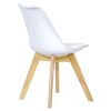 WOLTU 1 X Chaise Salle à Manger Chaise de Cuisine en Similicuir + Plastique + Bois,#1094